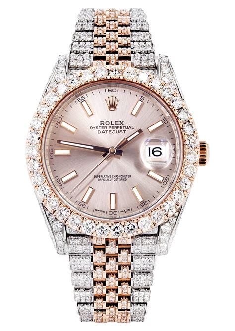 rolex datejust or rose diamant|rolex datejust diamond dial price.